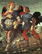 Andrea del Verrocchio Tobias und der Engel oil on canvas